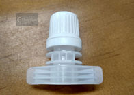 Dual Card Inner Dia 9.6mm Plastic Spout Caps White Color For Shampoo Pouch