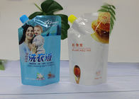Colorful Printed Liquid Spout Pouch For Washing Laundry Detergent / Stand Up Pouch With Spout
