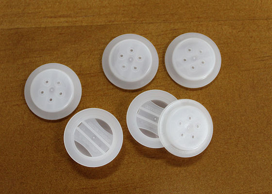 PE Food Grade Small Plastic One Way Valve For Ground Coffee Packaging
