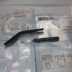 Black Plastic Bag Clips For Mask Bag , Plastic Seal Clips Size Customized