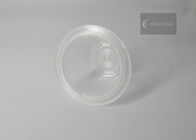 Transparent Mini Round Plastic Containers 49mm Dia For Chocolate Powder Packaging
