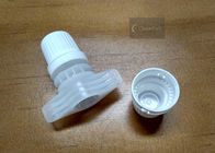 Dual Card Inner Dia 9.6mm Plastic Spout Caps White Color For Shampoo Pouch