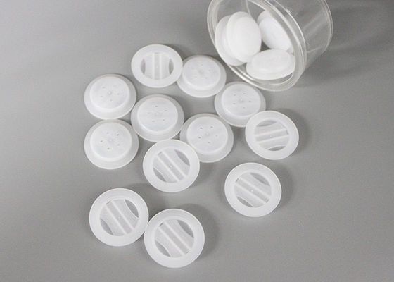 PE Food Grade One Way Degassing Valve For Resealable Side Gusset Coffee Packing Bags