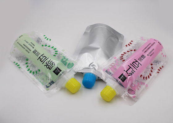 Water Proof Jelly Liquid Stand Up Pouch With Spout Packaging 100ml / 200ml