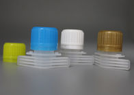 Yellow Screw Cap And Plastic Pour Spouts Food Grade For Food Package Custom Size