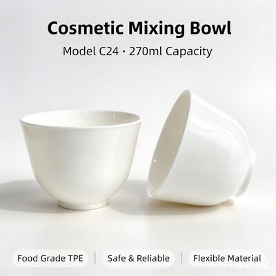 Quality  C24 Food‑Grade TPE Cosmetic Mixing Bowl 270ml For Salon & DIY Skincare | Safe for mixing mask powder & beauty paste. Reusable non‑stick beauty container for professional salon and home DIY facial care factory