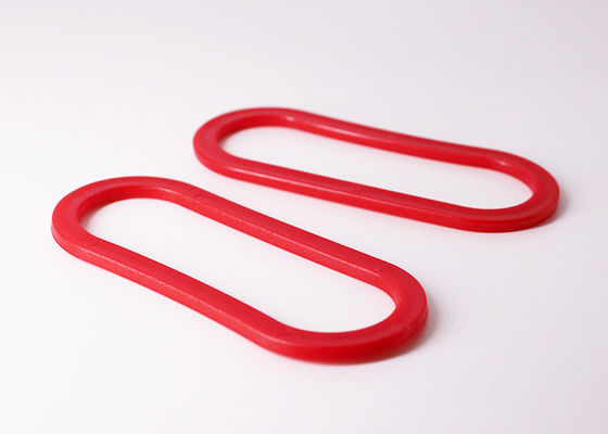 Red Solid Plastic Bag Handles For Die Cut Plastic Bags OEM service