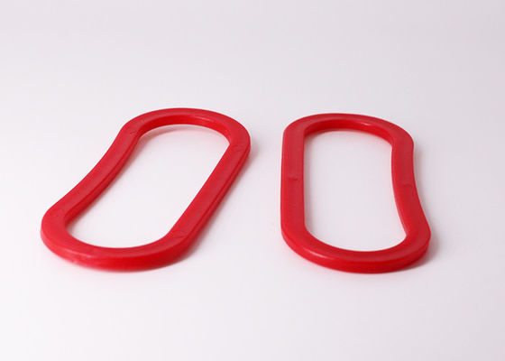 Red Solid Plastic Bag Handles For Die Cut Plastic Bags OEM service