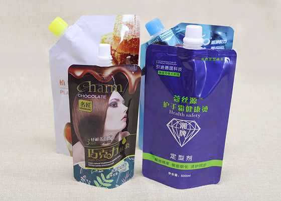 Customize Handle Plastic Doypack Liquid Nozzle Spout Bags For Laundry Detergent