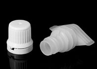 Natural Color 9.6mm Dia Plastic Spout Caps Double Gaps Suction Nozzle