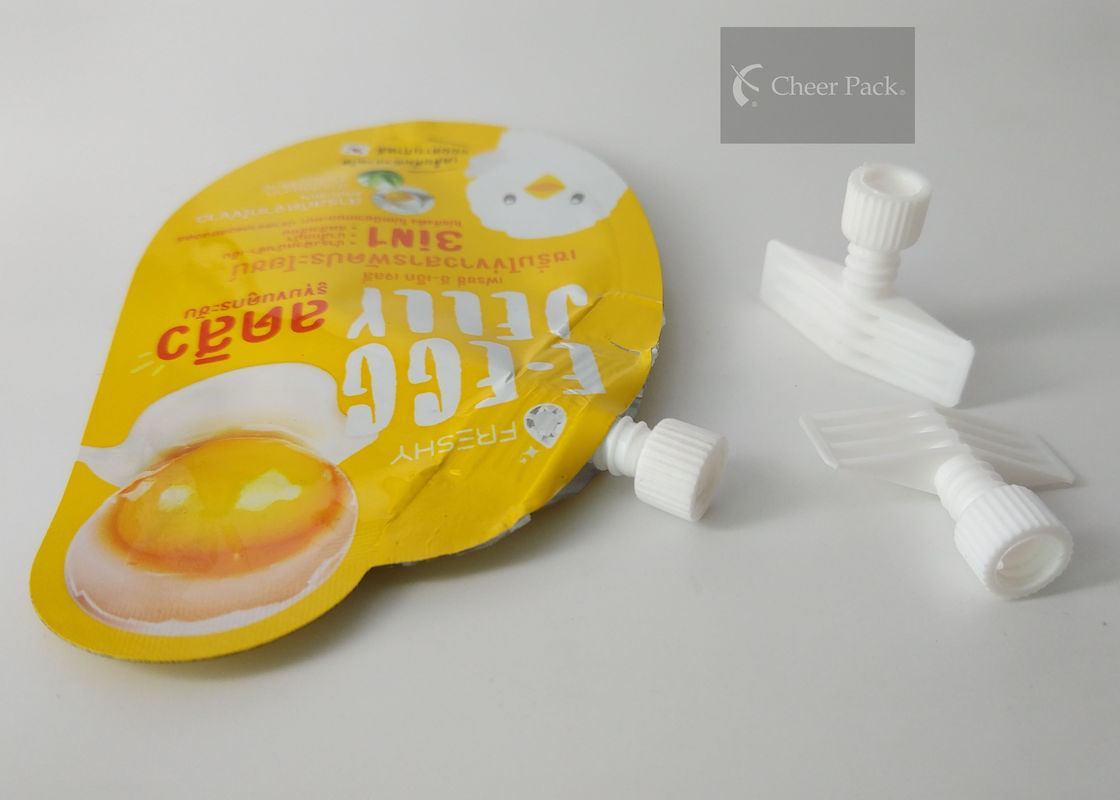 Food Grade Pour Spout Caps 3.3cm Hot Seal Size For Pouch Bag , White Color