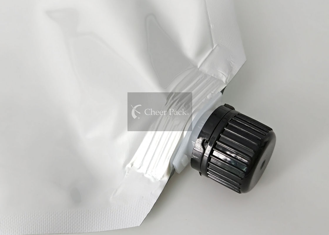 Black / White Twist Top Cap For Plastic Laundry Liquid Bag , Size Customized