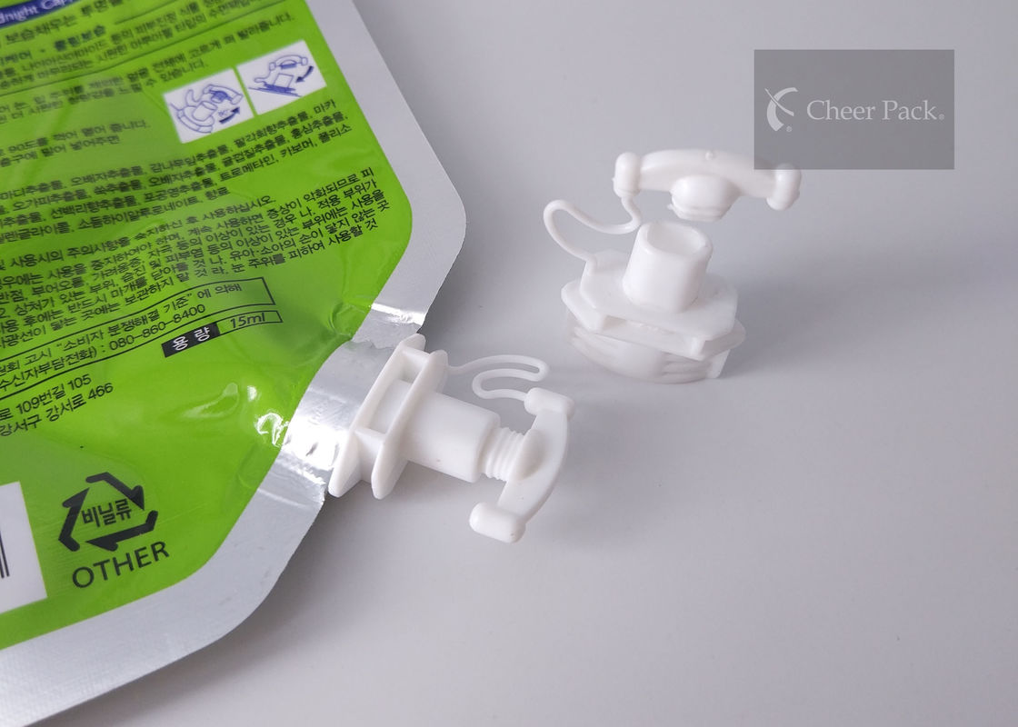White Security Plastic Twist Spout Cap 22Mm Heat Seal Size , OEM/ODM Available