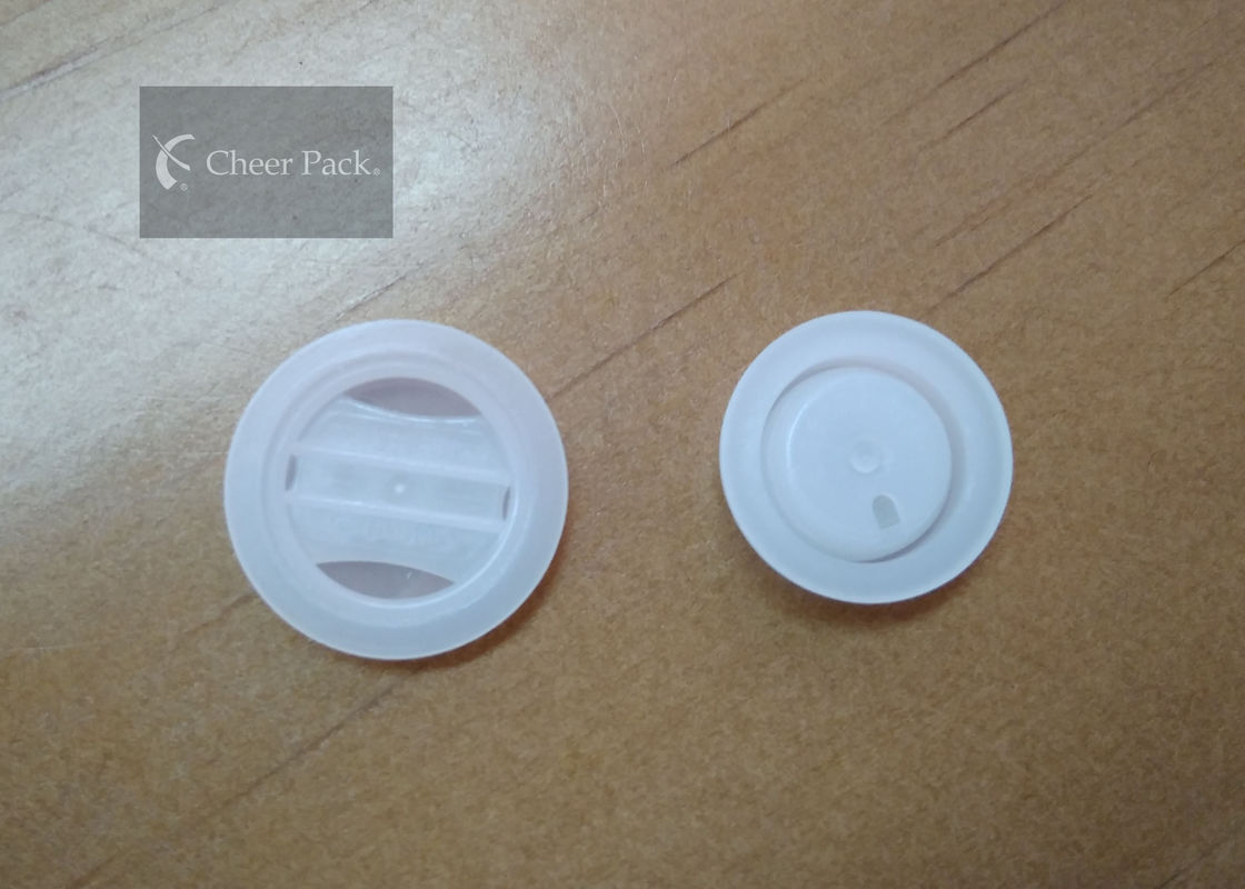 White One Way Air Valve Plastic 23mm Dia For Coffee Packaging , Five Holes