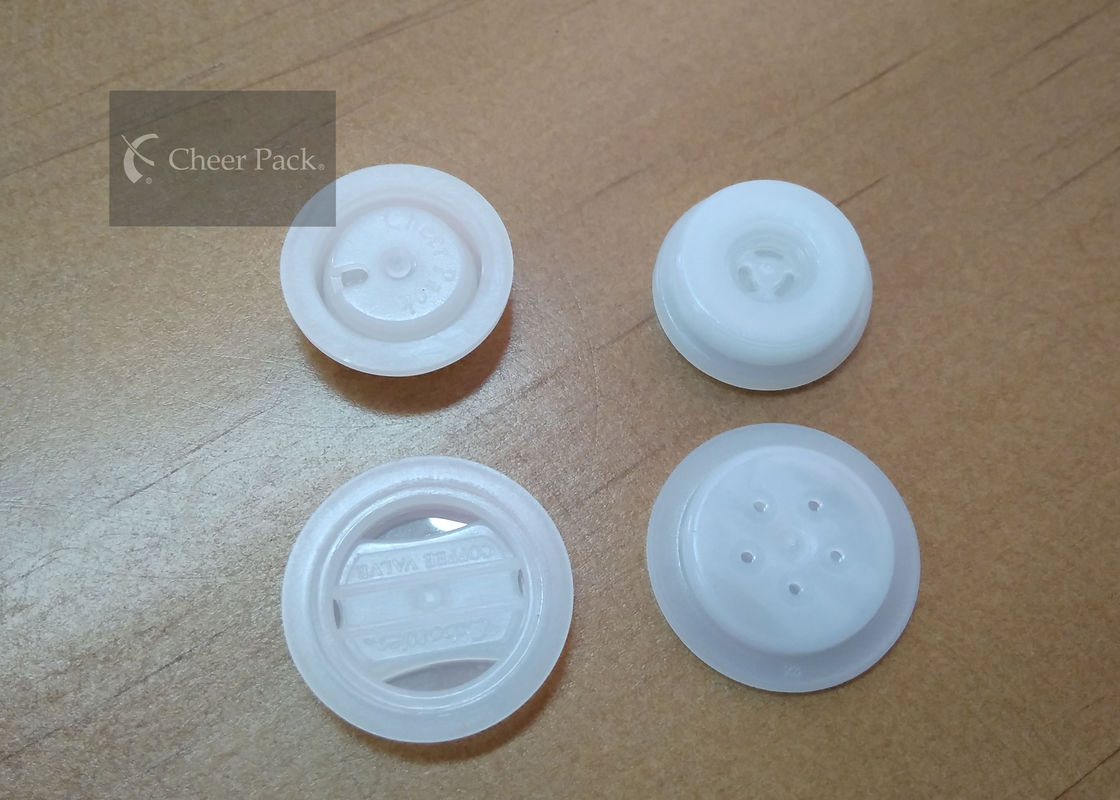 Plastic One Way Degassing Valve Five Holes 23mm Dia For Coffee Bean Bag