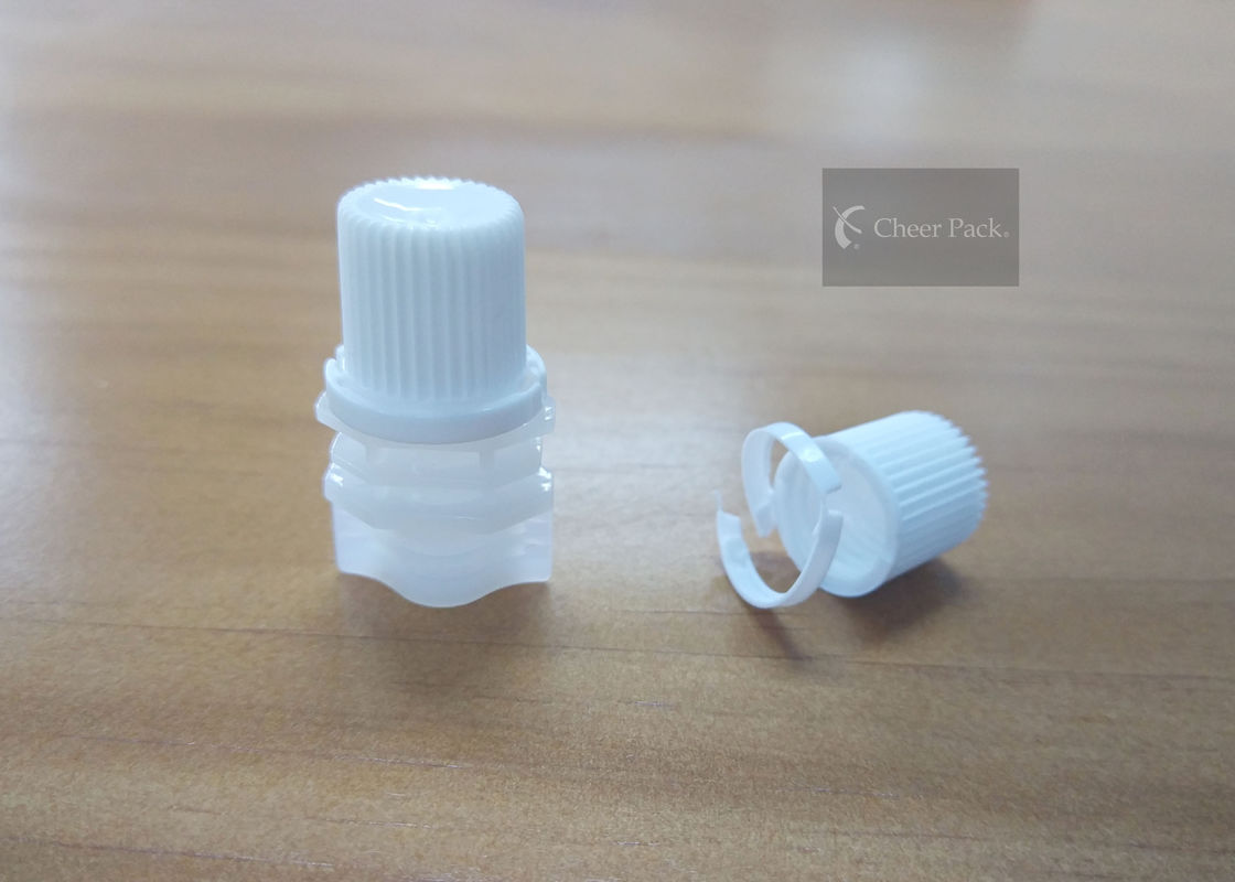 8.6mm Diameter Pour Spout Caps for Stand Up Juice Pouch White Color