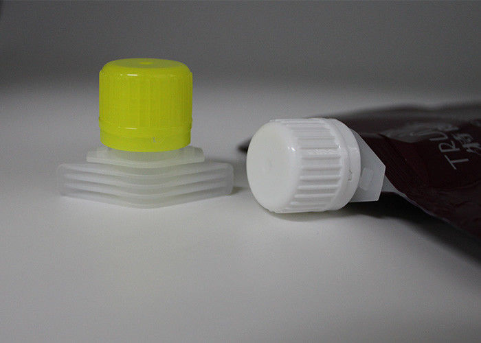 Yellow Plastic Spout Caps For Portable Handheld Buckle Folding Pouch
