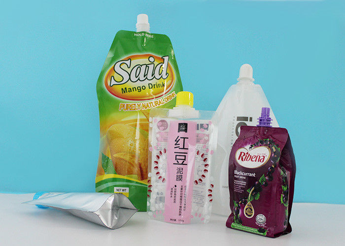 Laminated Stand Up Barrier Pouches With 22mm Spout Caps For Laundry Detergent Liquid Package
