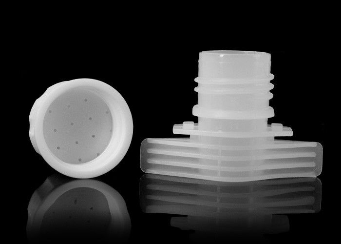 One Way Air Vent Plastic Screw Caps 16mm Pattern Cutout Type For Medical Paste Pouch