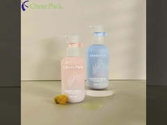 300ml Flip Top Cap HDPE Plastic Shampoo Babycare Pink Bottle Lotion Pump for Cosmetic Packaging