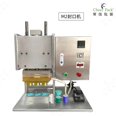 Small Semi-Automatic Heat Sealing Machine For Spouted Stand Up Pouches And Capsule Cups