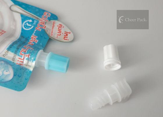 Small Plastic Bottle Spout Cap , Baby Food Pouch Caps OEM ODM Service