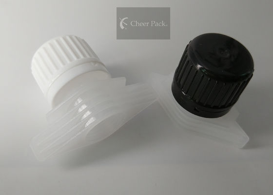 Black / White Twist Top Cap For Plastic Laundry Liquid Bag , Size Customized