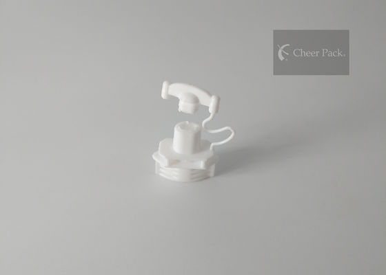 White Security Plastic Twist Spout Cap 22Mm Heat Seal Size , OEM/ODM Available