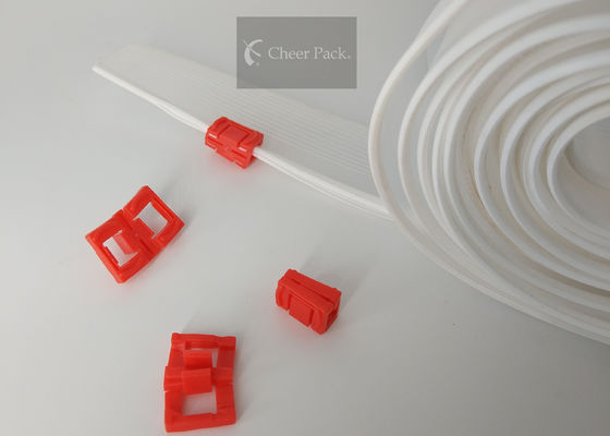 Red Color OEM PP ziplockk Zipper Slider For Right Side Seal Bag Packing