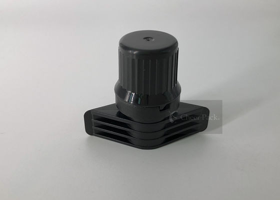 Black Color Polyethylene Twist Spout Cap 9.6mm For Stand Up Pouch