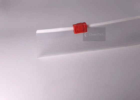 Red Color OEM PP ziplockk Zipper Slider For Right Side Seal Bag Packing