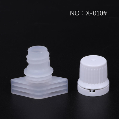 PE Material 9.6mm Inner Diameter Plastic Spout Cover For Cosmetics , Facial Mask , Seasoning And Laundry Detergent