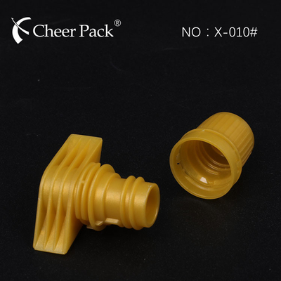PE Material 9.6mm Inner Diameter Plastic Spout Cover For Cosmetics , Facial Mask , Seasoning And Laundry Detergent