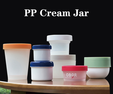 PP PCR Material 50ml 100ml 200ml Wide Mouth Cans For Cosmetics Frosting Cream , Mousse Cake And Ice Cream