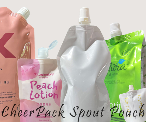 Customized 200ml 500ml 1000ml Spouted Stand Up Pouches For Jelly Milk Coffee Skincare And Perm Water