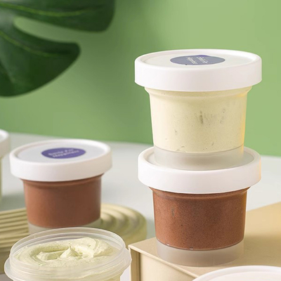 100ml 200ml Green Tea Avocado Ice Cream Mousse Cup Frosted Cream Snow Grass Mud Film Cans