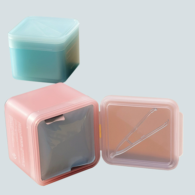 PP And PCR Materials Square With Flip Cover And Clip , Salicylic Acid Toner Sheets , PP Box