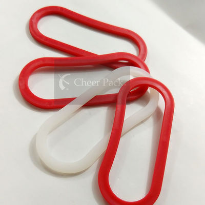 35mm Width PE Plastic Bag Handles 86mm Length For Rice / Soya Bean Bag