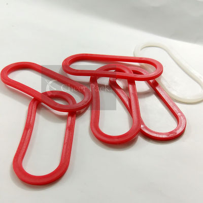 35mm Width PE Plastic Bag Handles 86mm Length For Rice / Soya Bean Bag