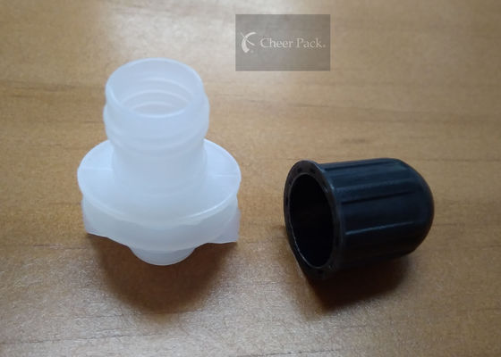 Outer Dia 14mm Plastic Spout Cap White Color For Stand Up Pouch , Non - Toxic