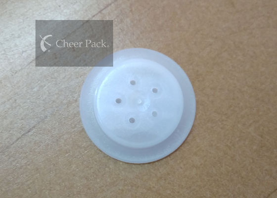 Plastic One Way Degassing Valve Five Holes 23mm Dia For Coffee Bean Bag