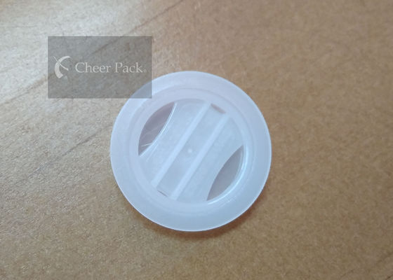 Plastic One Way Degassing Valve Five Holes 23mm Dia For Coffee Bean Bag