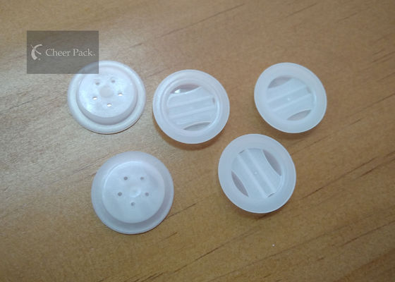 Plastic One Way Degassing Valve Five Holes 23mm Dia For Coffee Bean Bag