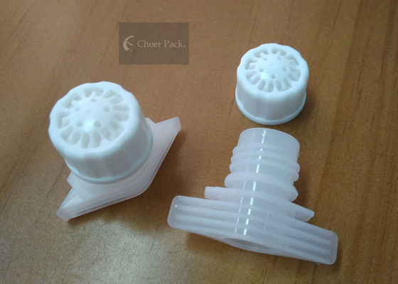 White Food Grade Twist Spout Cap For Plastic Bag , 52mm Heat Seal Size