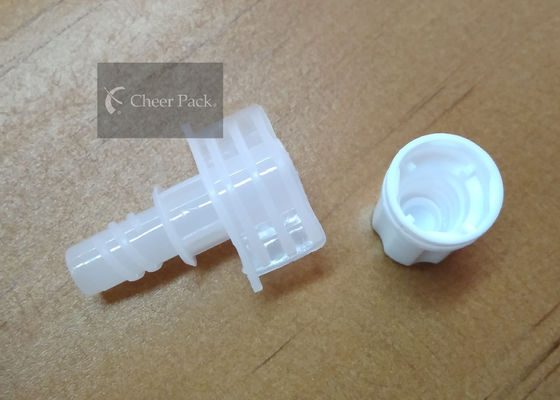 White Color Baby Food Pouch Caps PE Material With 7 Mm Outer Diameter
