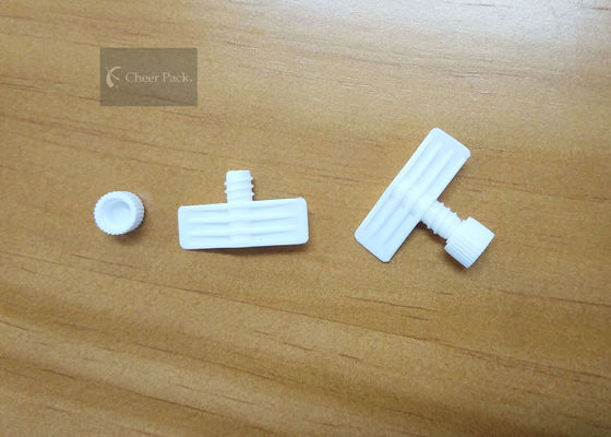 Plastic PE Material Twist Pour Spout Caps White Color Diameter 4mm