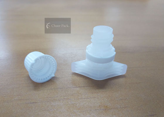 9.6mm Diameter White Pour Spout Caps For Baby Pouch Packaging