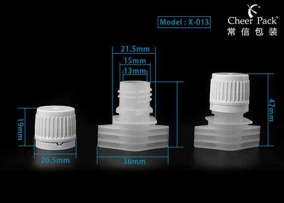 13mm Plastic Spout Caps Use On Detergent Pouch Packaging