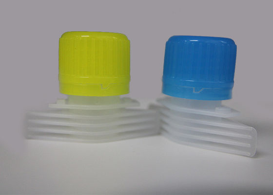 Yellow Plastic Spout Caps / Spout Laundry Detergent Cap with PE Anti Corrosion Material