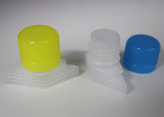 Yellow Plastic Spout Caps / Spout Laundry Detergent Cap with PE Anti Corrosion Material